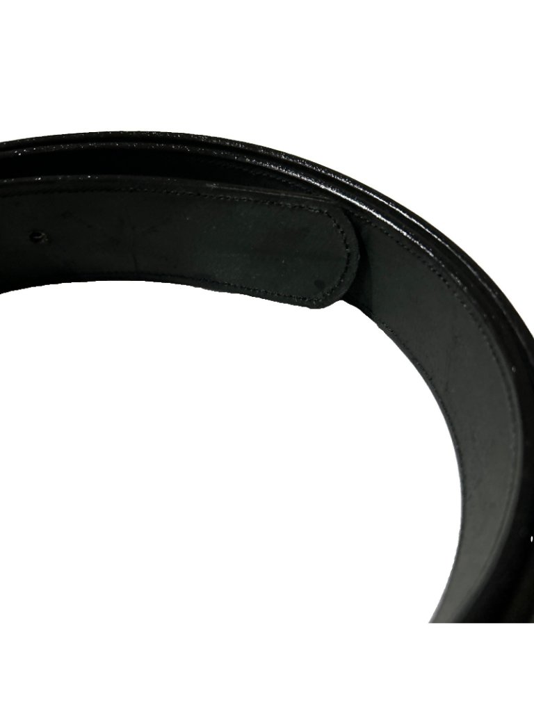 Hanks Belts Canyon English Bridle Leather Black 100 Year Mens Belt Size 52 Euc — image 3 of 8